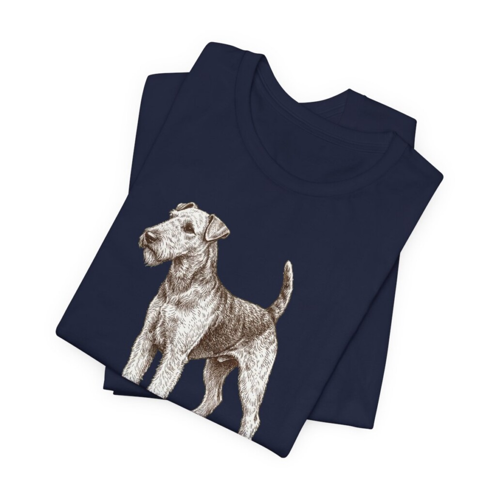 Airedale Terrier Dad Shirt, Vintage Dog Sketch Tee, Dog Dad Gift