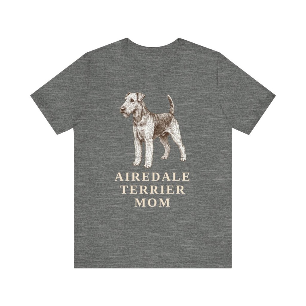 Airedale Terrier Mom Shirt, Vintage Dog Sketch Tee, Dog Mom Gift Airedale Terrier Mom Shirt, Vintage Dog Sketch Tee, Dog Mom Gift