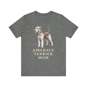 Airedale Terrier Mom Shirt, Vintage Dog Sketch Tee, Dog Mom Gift