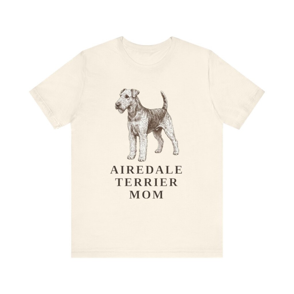 Airedale Terrier Mom Shirt, Vintage Dog Sketch Tee, Dog Mom Gift Airedale Terrier Mom Shirt, Vintage Dog Sketch Tee, Dog Mom Gift