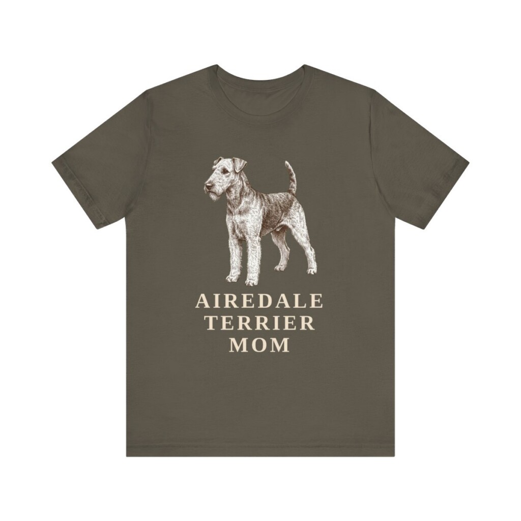 Airedale Terrier Mom Shirt, Vintage Dog Sketch Tee, Dog Mom Gift Airedale Terrier Mom Shirt, Vintage Dog Sketch Tee, Dog Mom Gift
