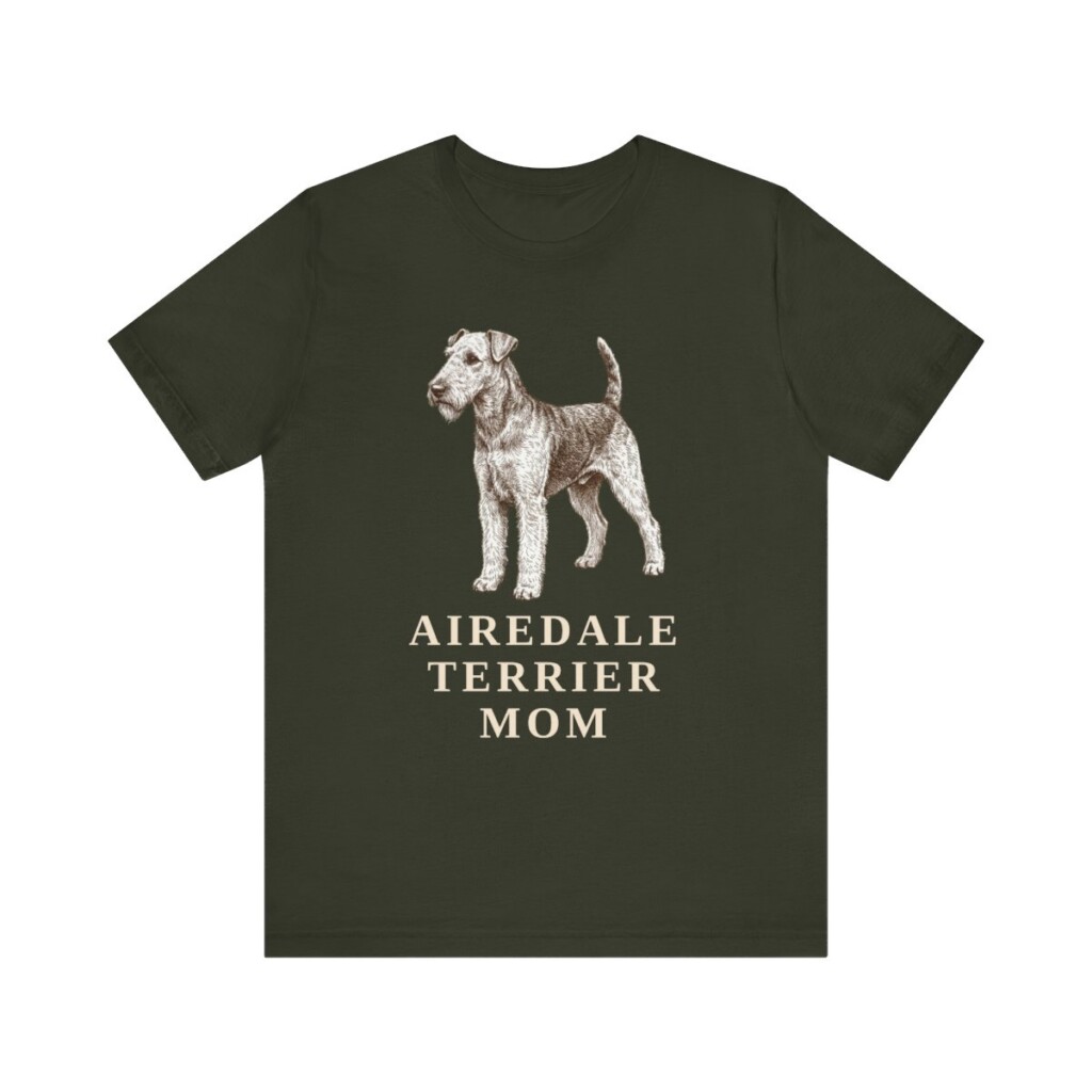 Airedale Terrier Mom Shirt, Vintage Dog Sketch Tee, Dog Mom Gift Airedale Terrier Mom Shirt, Vintage Dog Sketch Tee, Dog Mom Gift