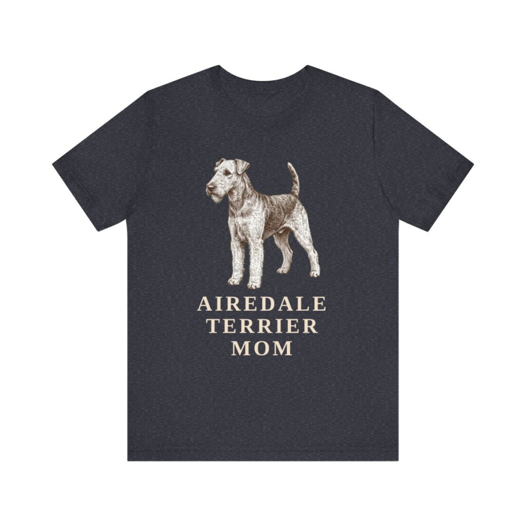 Airedale Terrier Mom Shirt, Vintage Dog Sketch Tee, Dog Mom Gift Airedale Terrier Mom Shirt, Vintage Dog Sketch Tee, Dog Mom Gift