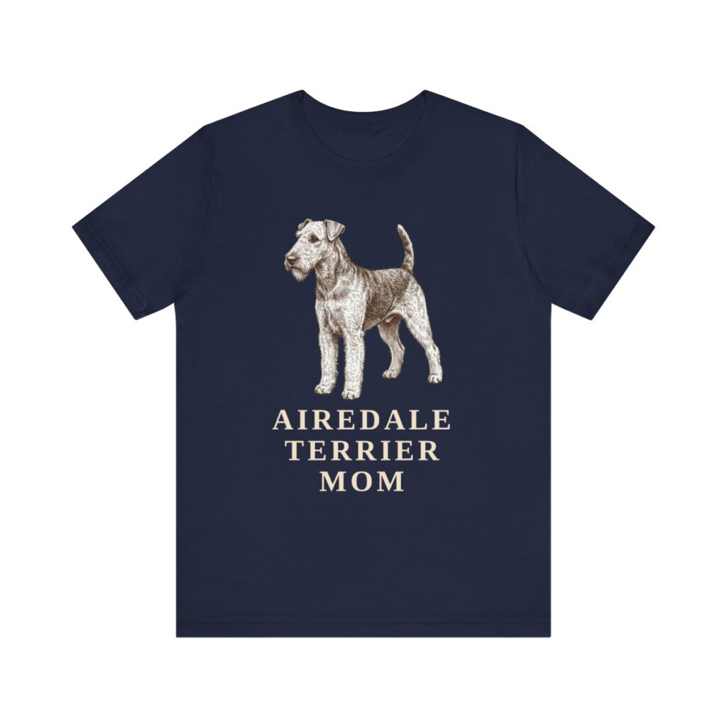 Airedale Terrier Mom Shirt, Vintage Dog Sketch Tee, Dog Mom Gift Airedale Terrier Mom Shirt, Vintage Dog Sketch Tee, Dog Mom Gift