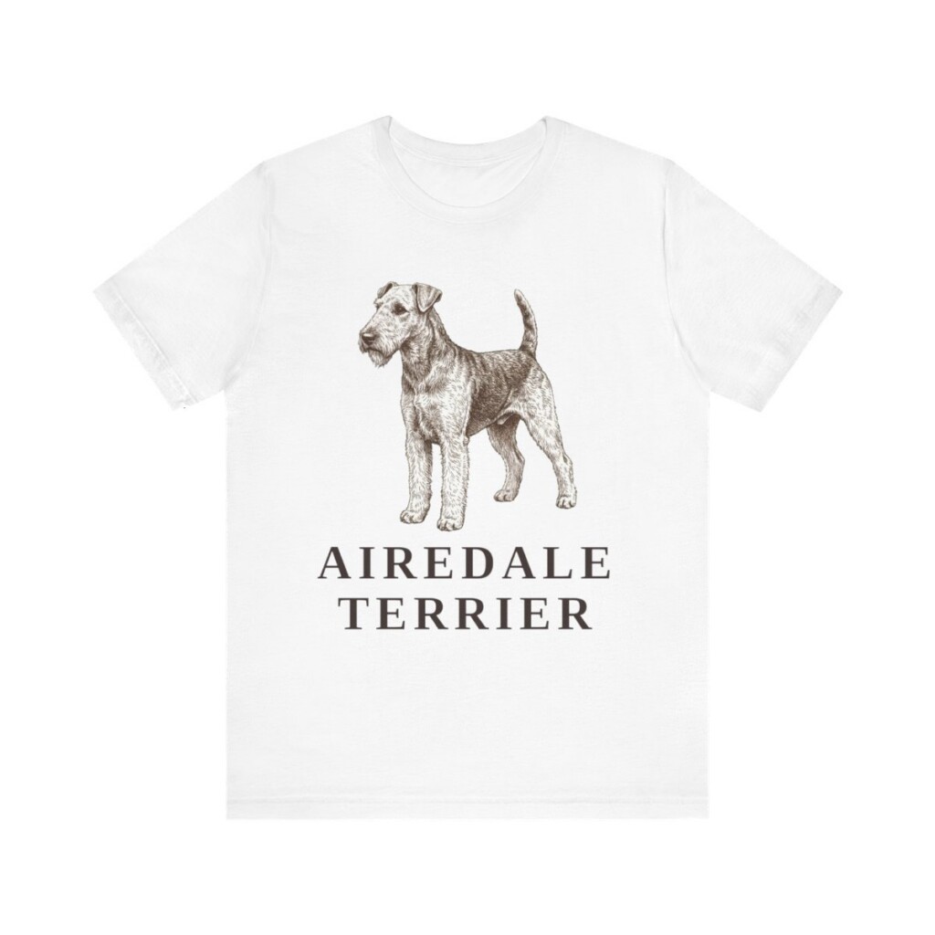 Airedale Terrier Lover Shirt, Vintage Dog Sketch Tee, Dog Lover Gift