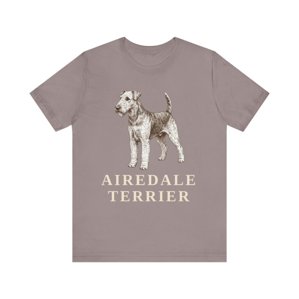 Airedale Terrier Lover Shirt, Vintage Dog Sketch Tee, Dog Lover Gift