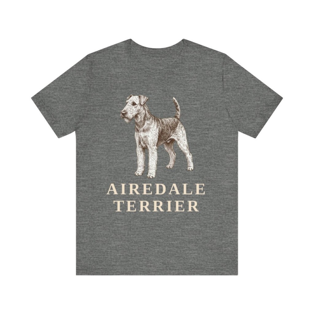 Airedale Terrier Lover Shirt, Vintage Dog Sketch Tee, Dog Lover Gift