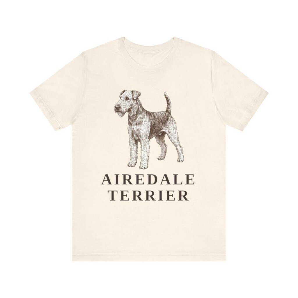 Airedale Terrier Lover Shirt, Vintage Dog Sketch Tee, Dog Lover Gift