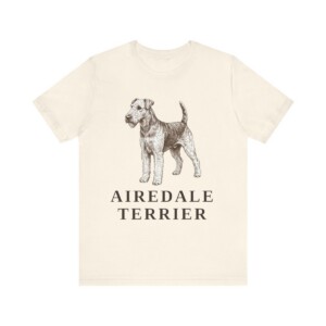 Airedale Terrier Lover Shirt, Vintage Dog Sketch Tee, Dog Lover Gift
