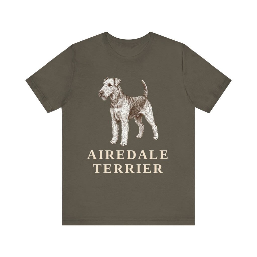 Airedale Terrier Lover Shirt, Vintage Dog Sketch Tee, Dog Lover Gift