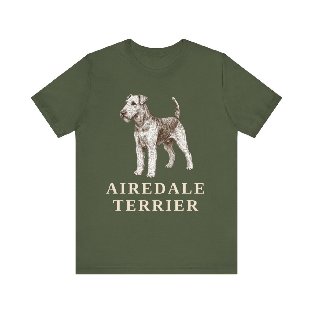 Airedale Terrier Lover Shirt, Vintage Dog Sketch Tee, Dog Lover Gift
