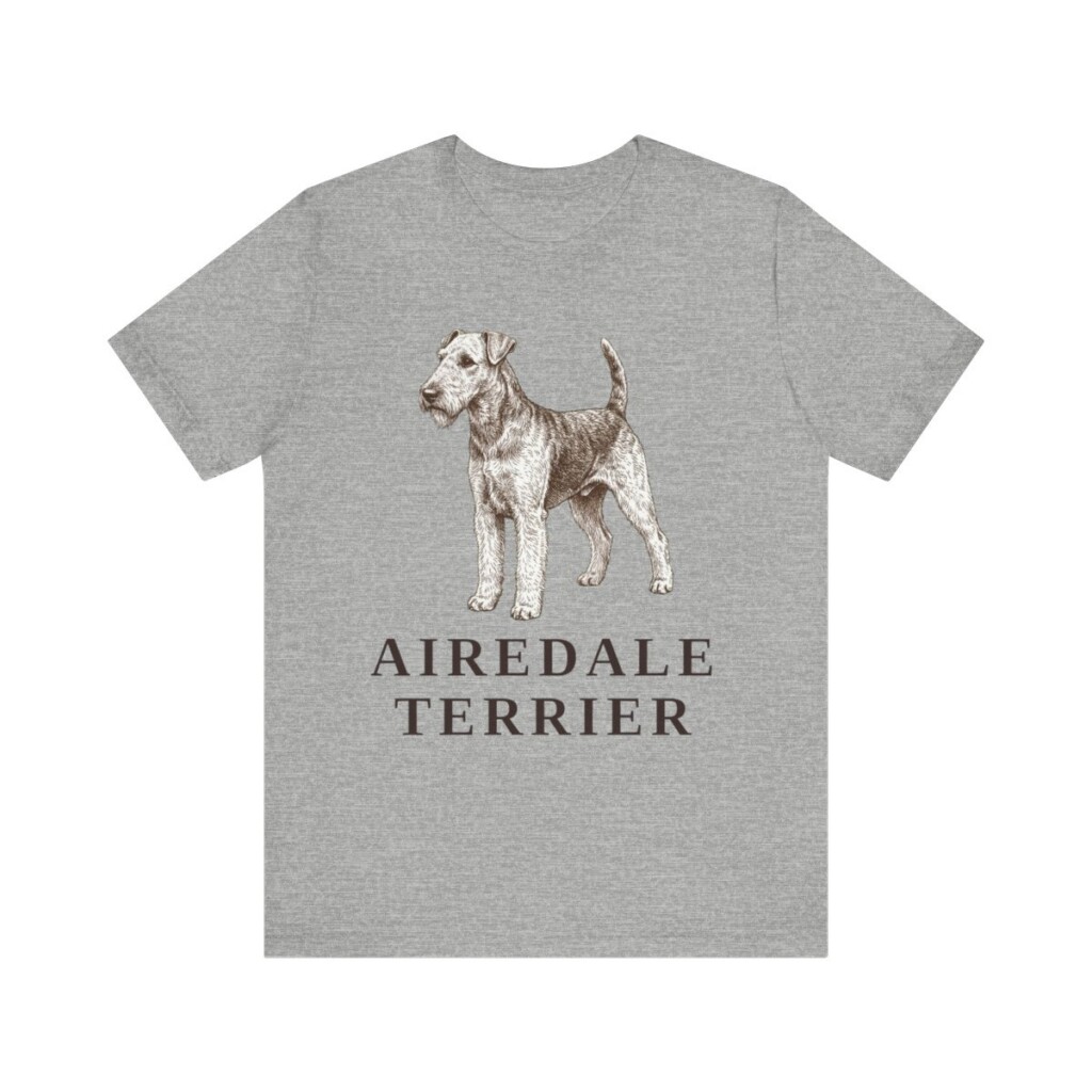 Airedale Terrier Lover Shirt, Vintage Dog Sketch Tee, Dog Lover Gift