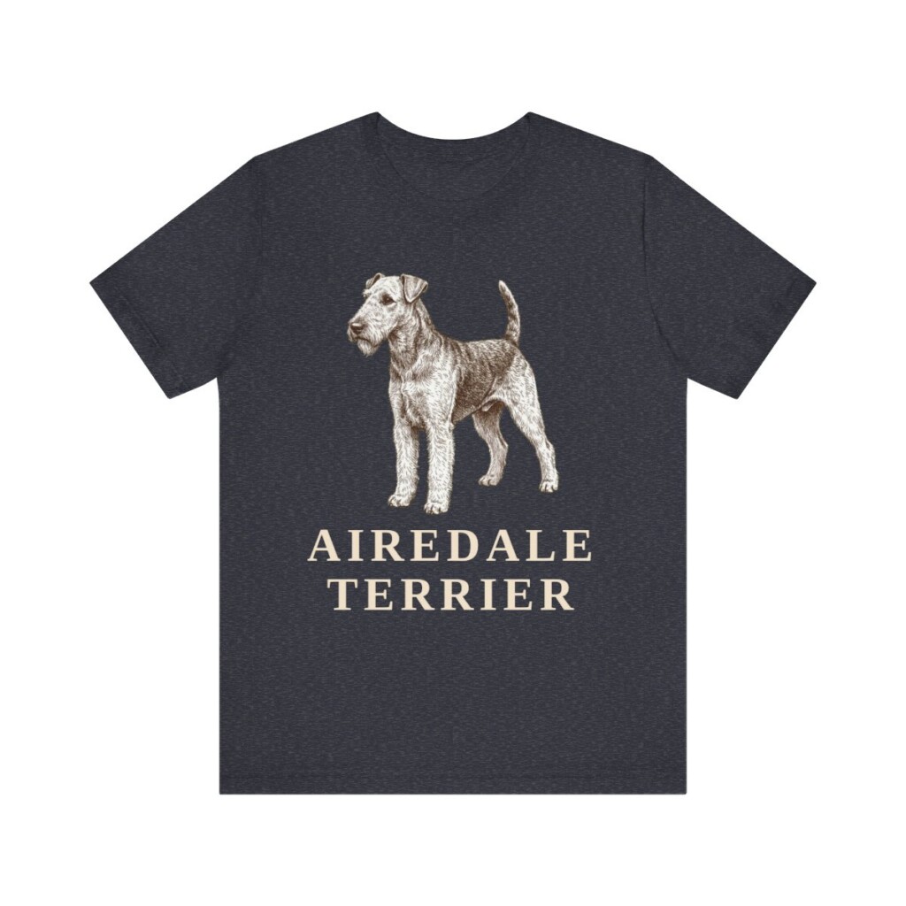 Airedale Terrier Lover Shirt, Vintage Dog Sketch Tee, Dog Lover Gift
