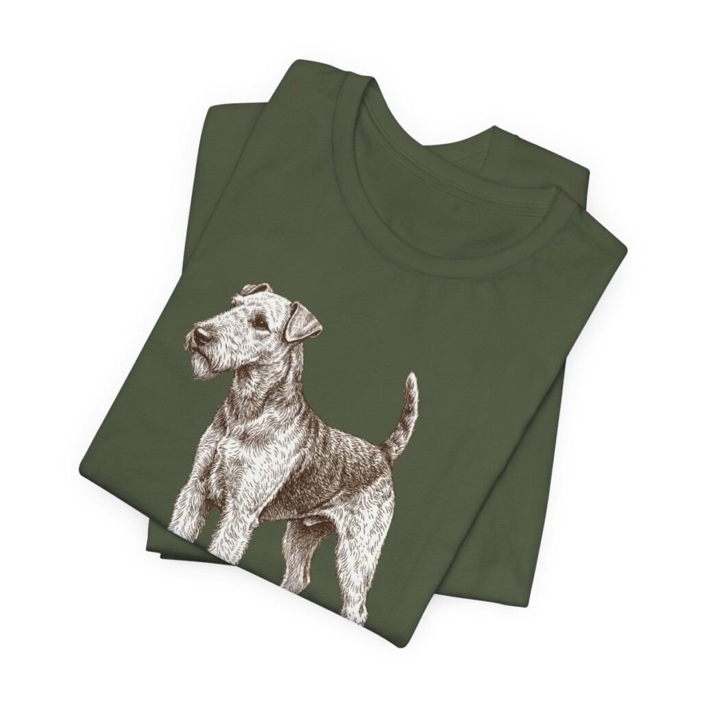 Airedale Terrier Lover Shirt, Vintage Dog Sketch Tee, Dog Lover Gift