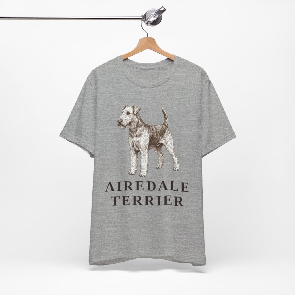 Airedale Terrier Lover Shirt, Vintage Dog Sketch Tee, Dog Lover Gift