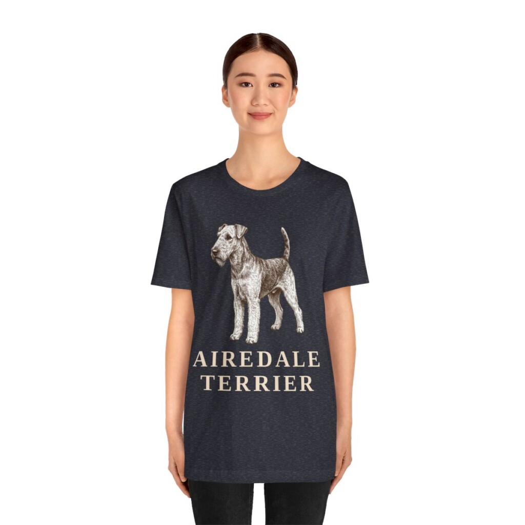 Airedale Terrier Lover Shirt, Vintage Dog Sketch Tee, Dog Lover Gift