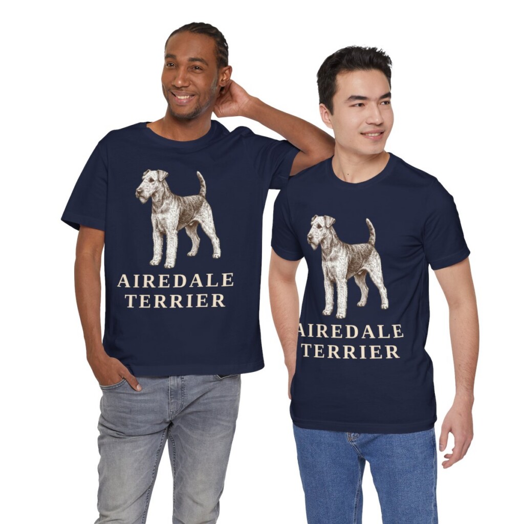 Airedale Terrier Lover Shirt, Vintage Dog Sketch Tee, Dog Lover Gift