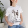 Airedale Terrier Lover Shirt, Vintage Dog Sketch Tee, Dog Lover Gift