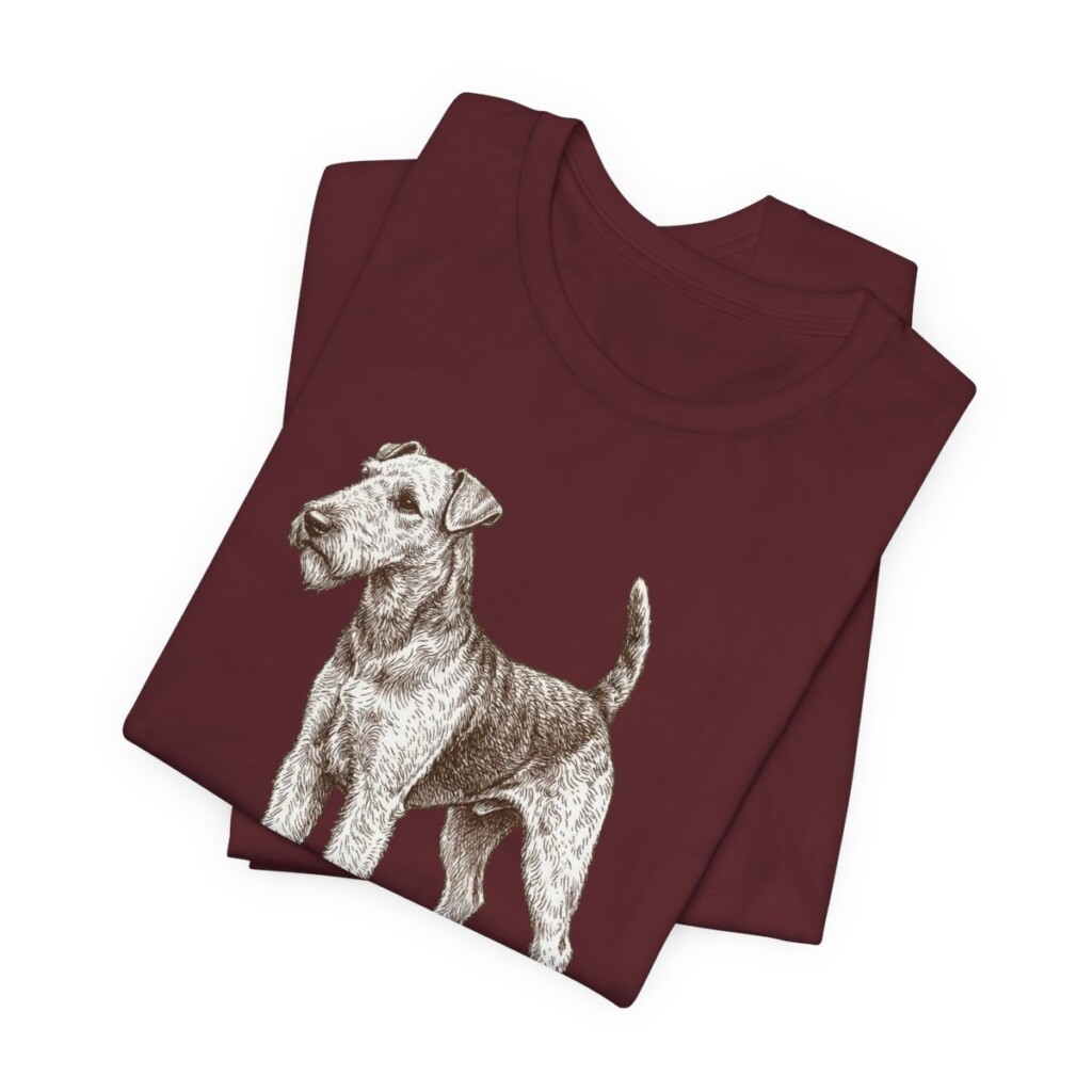 Airedale Terrier Humor Shirt, Vintage Dog Sketch Tee, Dog Humor Gift