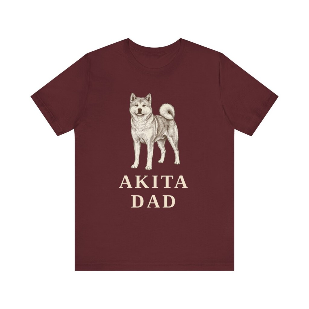 Akita Dad Shirt, Vintage Dog Sketch Tee, Dog Dad Gift Akita Dad Shirt, Vintage Dog Sketch Tee, Dog Dad Gift