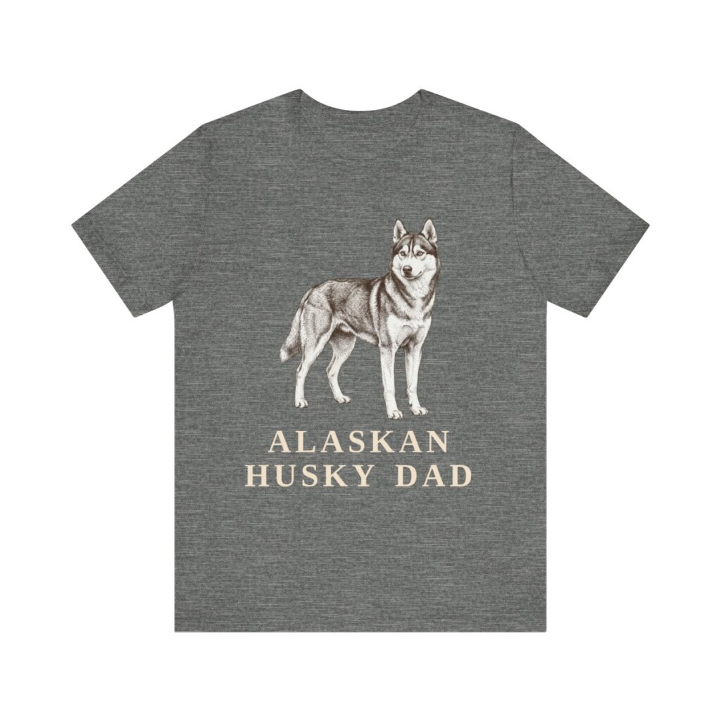 Alaskan Husky Dad Shirt, Vintage Dog Sketch Tee, Dog Dad Gift