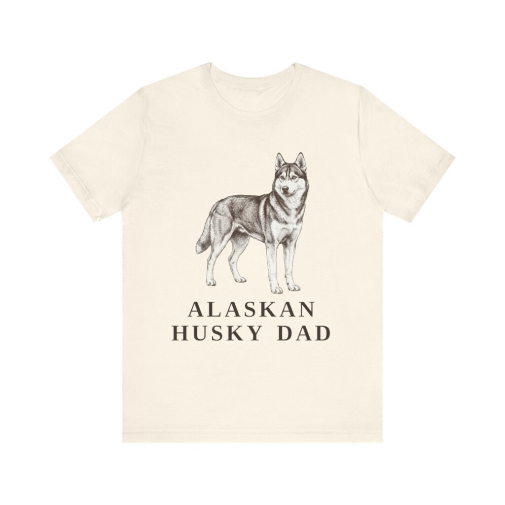 Alaskan Husky Dad Shirt, Vintage Dog Sketch Tee, Dog Dad Gift