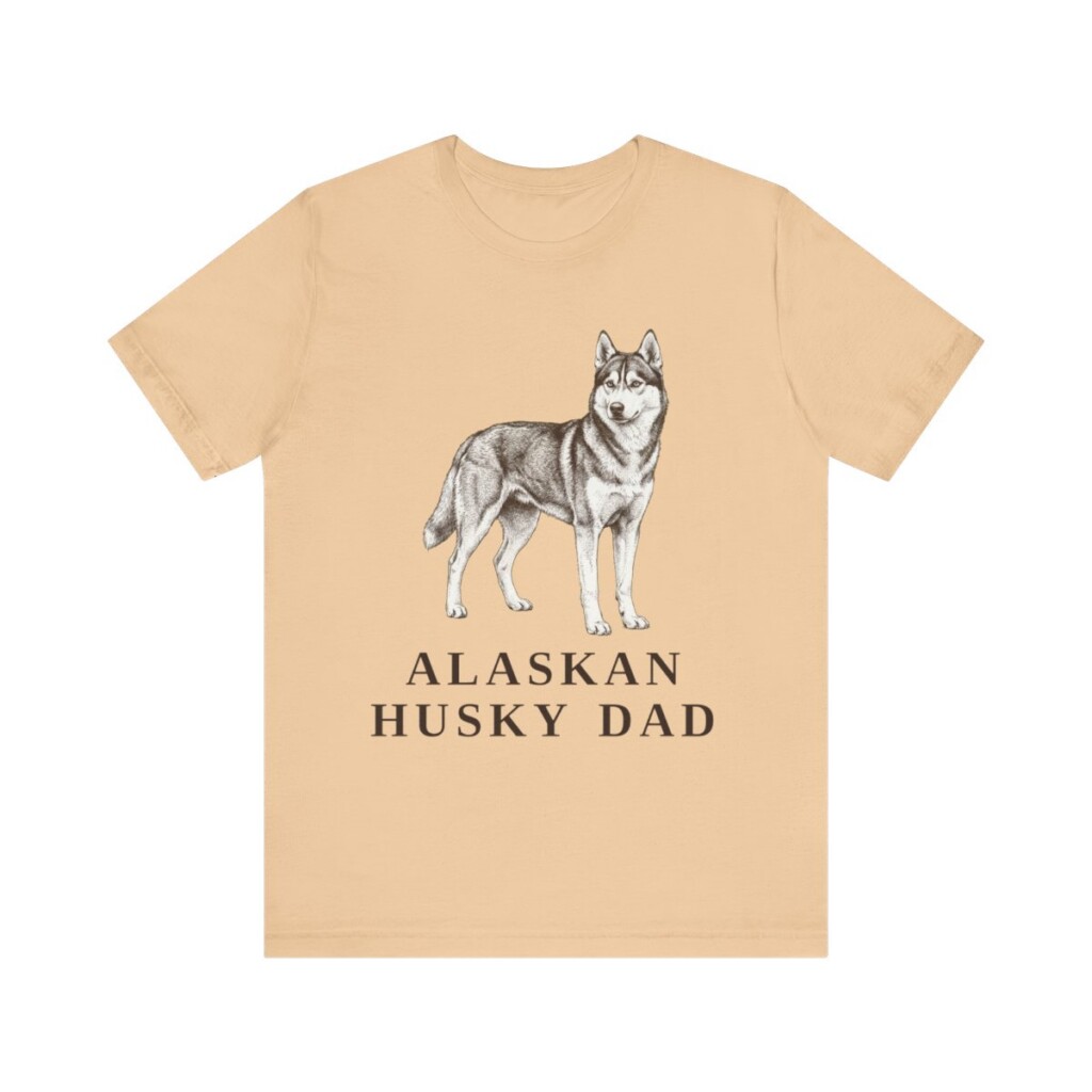Alaskan Husky Dad Shirt, Vintage Dog Sketch Tee, Dog Dad Gift