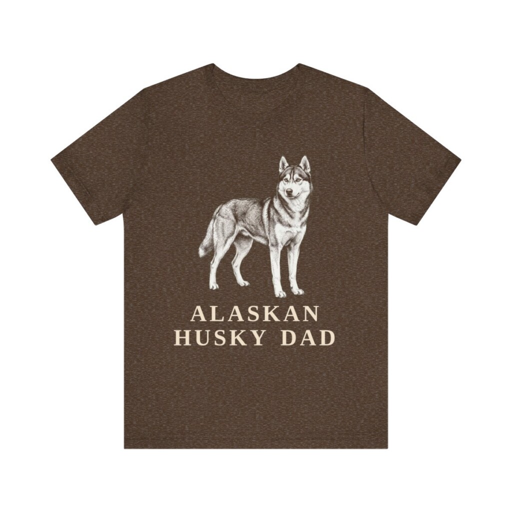 Alaskan Husky Dad Shirt, Vintage Dog Sketch Tee, Dog Dad Gift