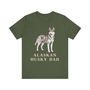 Alaskan Husky Dad Shirt, Vintage Dog Sketch Tee, Dog Dad Gift