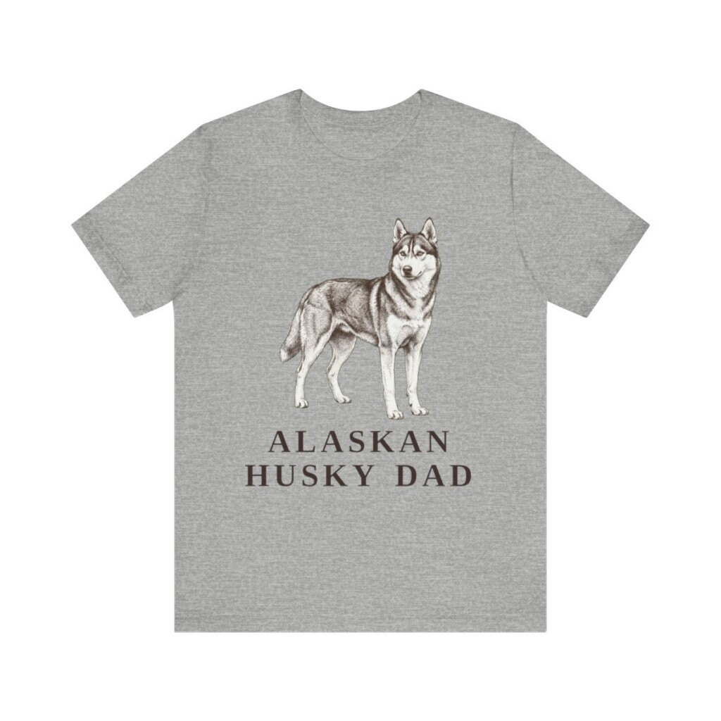 Alaskan Husky Dad Shirt, Vintage Dog Sketch Tee, Dog Dad Gift