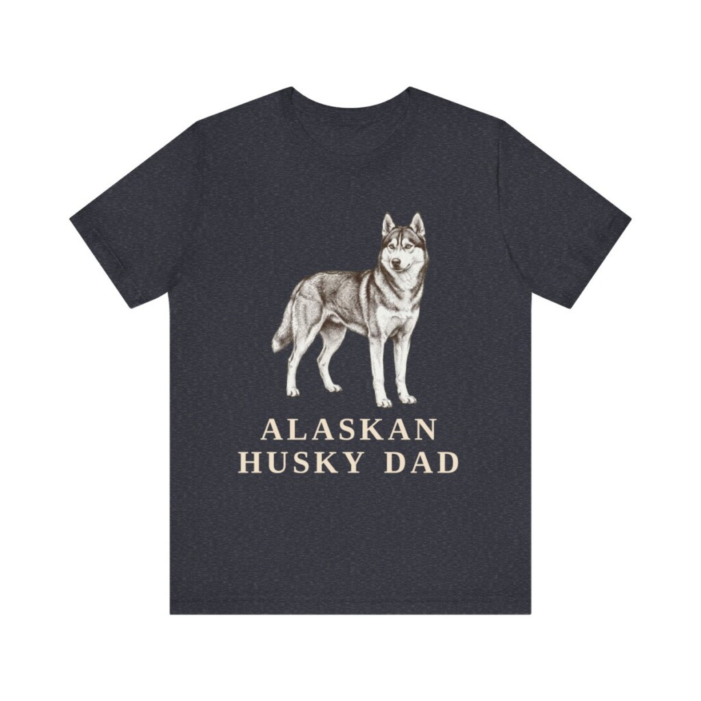 Alaskan Husky Dad Shirt, Vintage Dog Sketch Tee, Dog Dad Gift