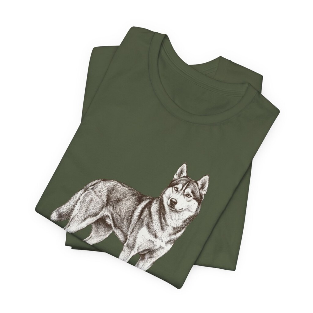 Alaskan Husky Dad Shirt, Vintage Dog Sketch Tee, Dog Dad Gift