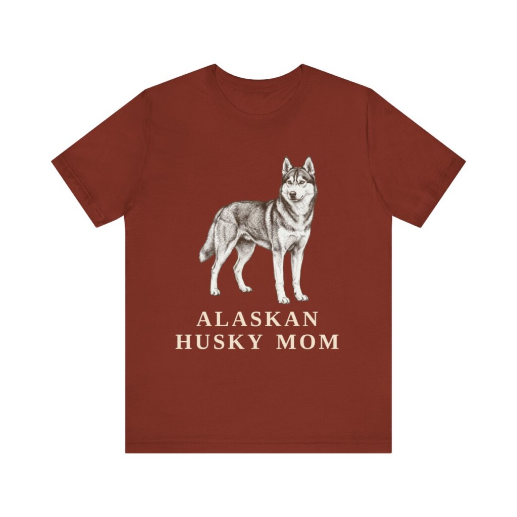Alaskan Husky Mom Shirt, Vintage Dog Sketch Tee, Dog Mom Gift