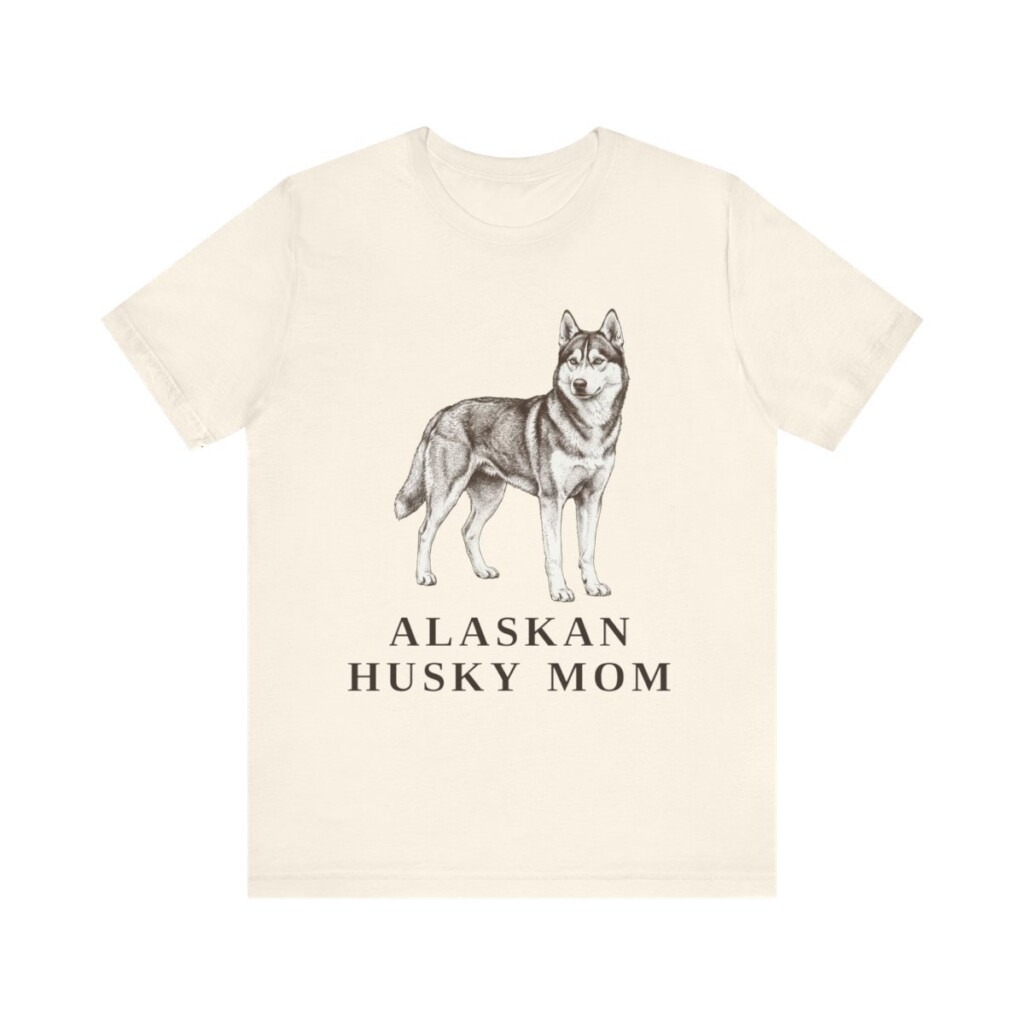 Alaskan Husky Mom Shirt, Vintage Dog Sketch Tee, Dog Mom Gift