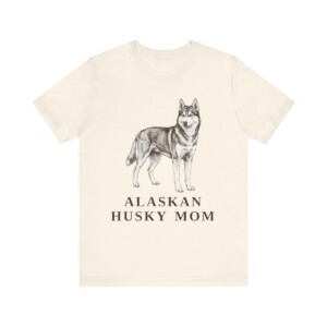 Alaskan Husky Mom Shirt, Vintage Dog Sketch Tee, Dog Mom Gift