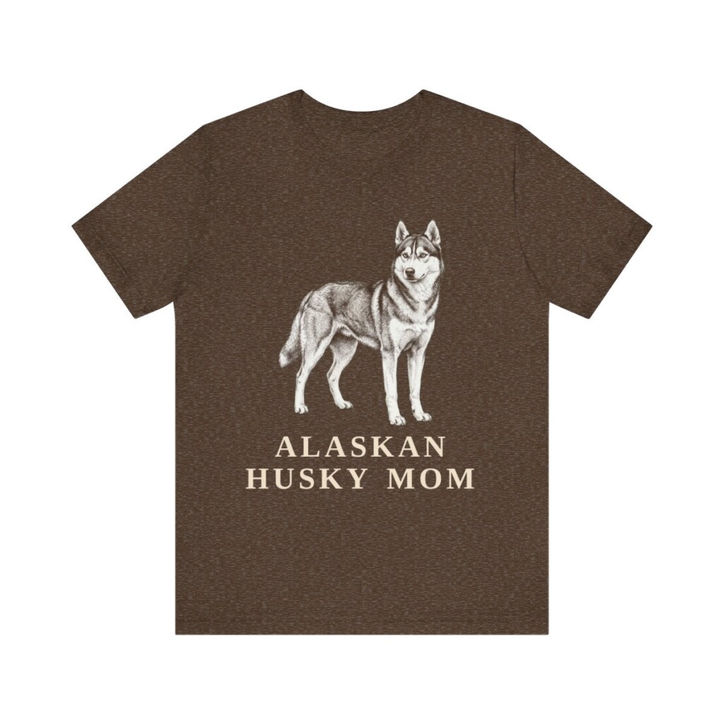 Alaskan Husky Mom Shirt, Vintage Dog Sketch Tee, Dog Mom Gift