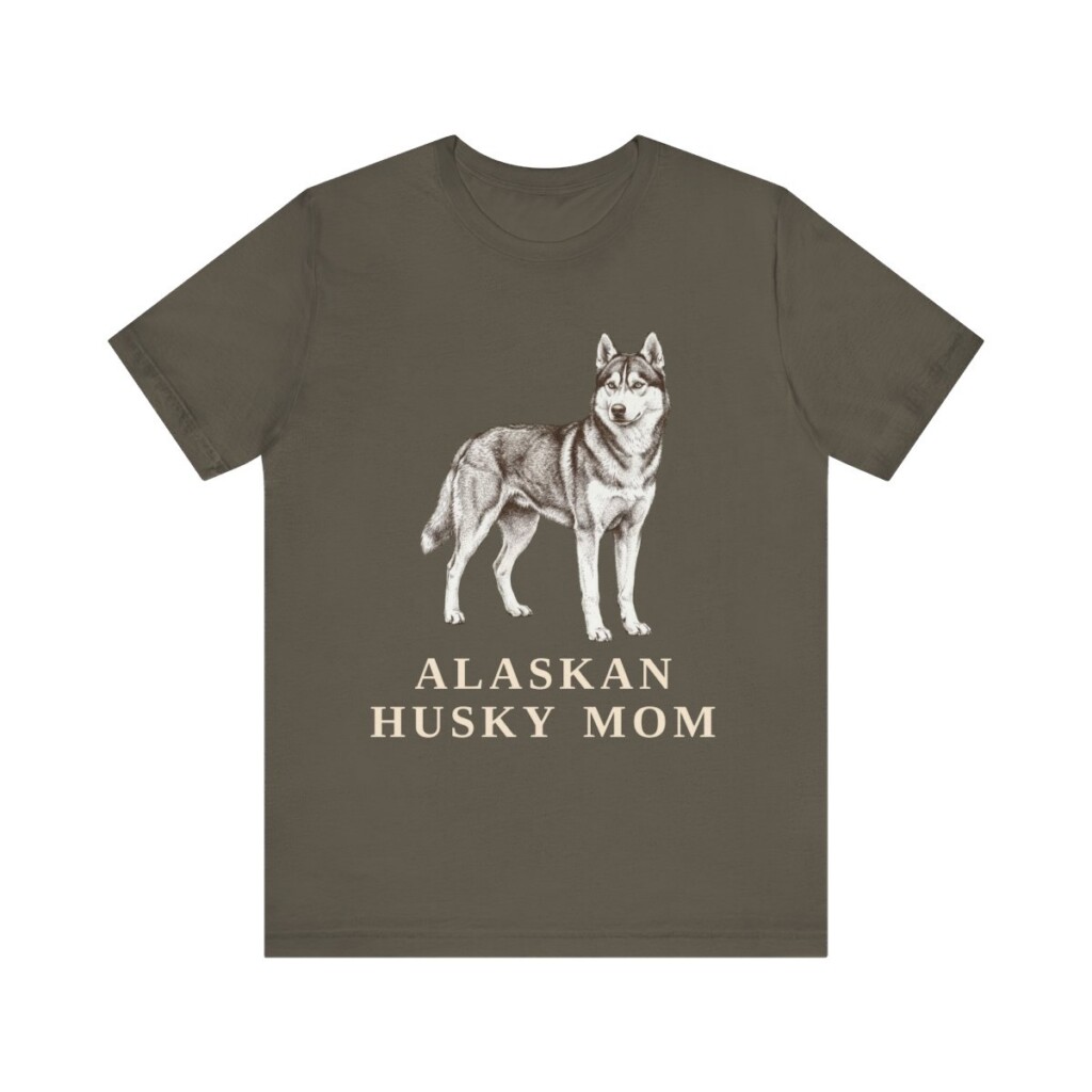 Alaskan Husky Mom Shirt, Vintage Dog Sketch Tee, Dog Mom Gift