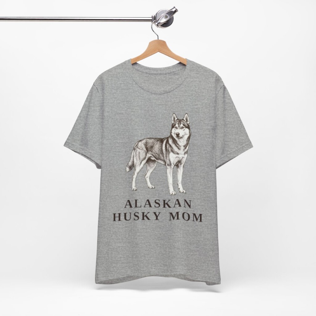 Alaskan Husky Mom Shirt, Vintage Dog Sketch Tee, Dog Mom Gift