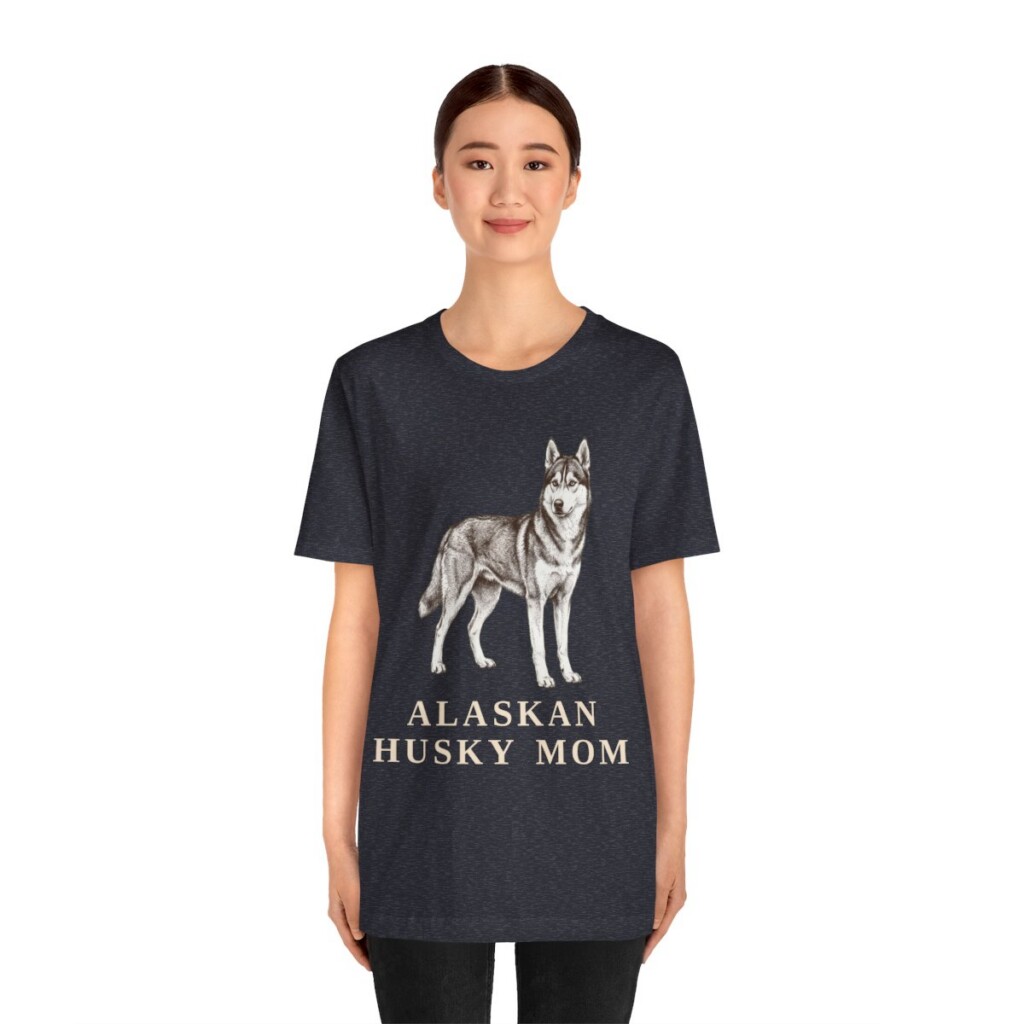 Alaskan Husky Mom Shirt, Vintage Dog Sketch Tee, Dog Mom Gift