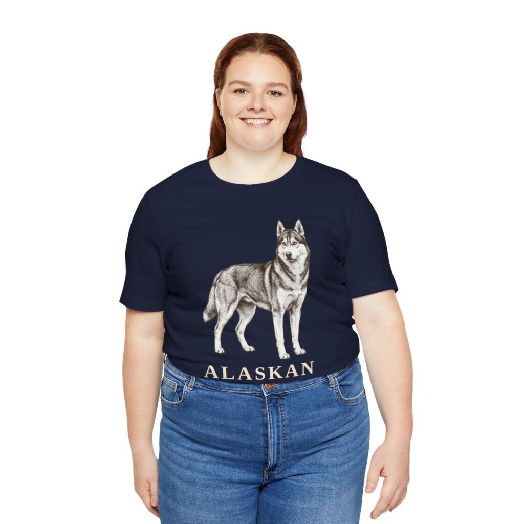 Alaskan Husky Mom Shirt, Vintage Dog Sketch Tee, Dog Mom Gift