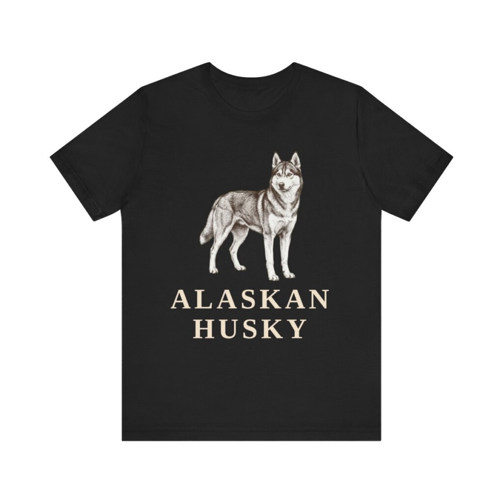 Alaskan Husky Lover Shirt, Vintage Dog Sketch Tee, Dog Lover Gift