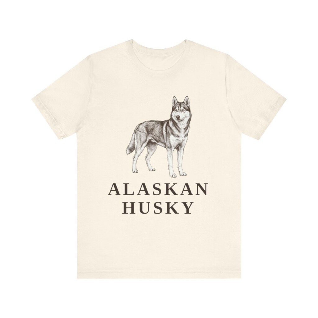Alaskan Husky Lover Shirt, Vintage Dog Sketch Tee, Dog Lover Gift