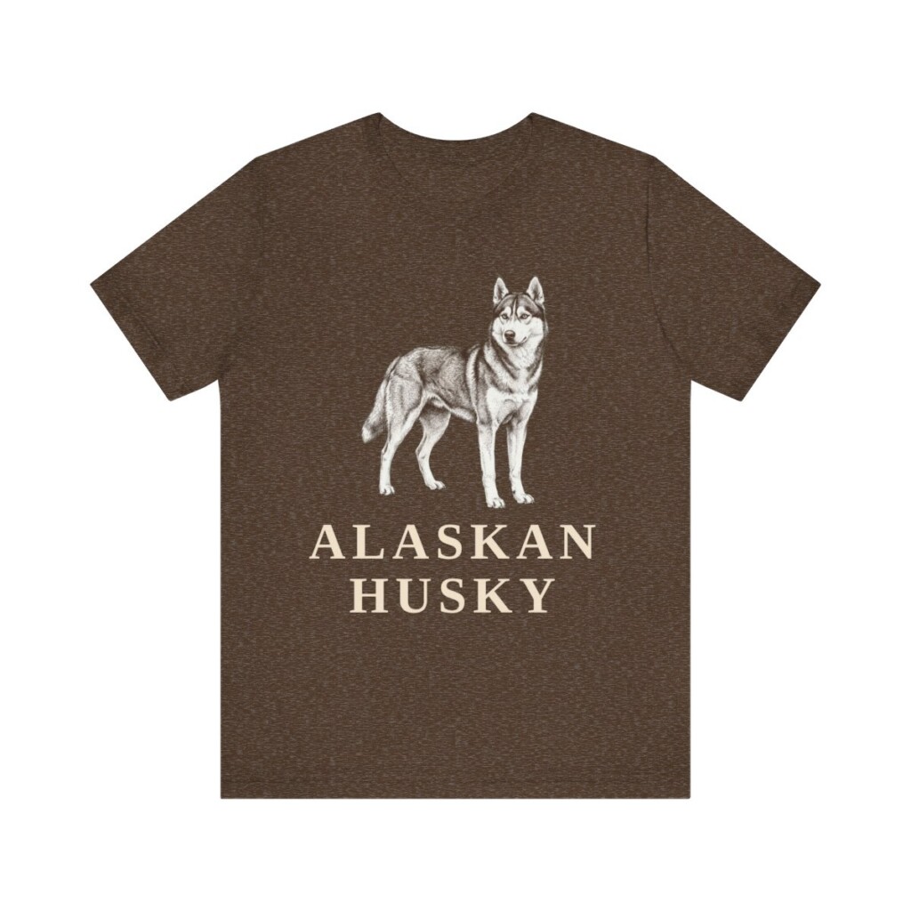 Alaskan Husky Lover Shirt, Vintage Dog Sketch Tee, Dog Lover Gift