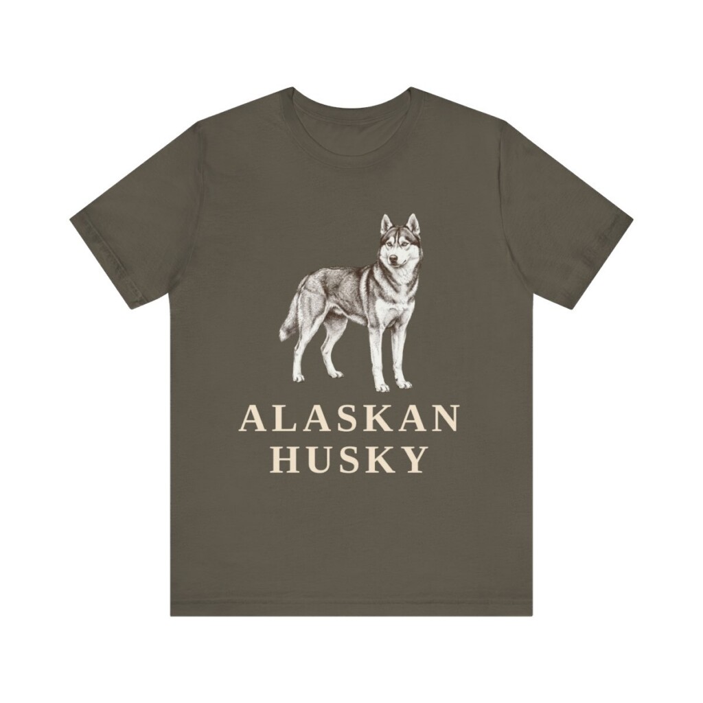Alaskan Husky Lover Shirt, Vintage Dog Sketch Tee, Dog Lover Gift