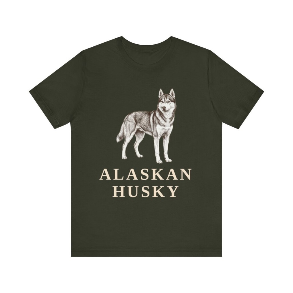 Alaskan Husky Lover Shirt, Vintage Dog Sketch Tee, Dog Lover Gift