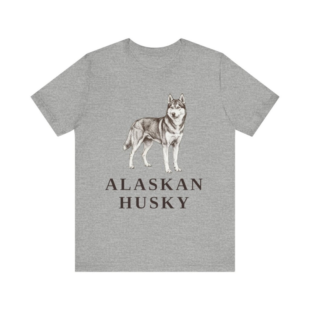 Alaskan Husky Lover Shirt, Vintage Dog Sketch Tee, Dog Lover Gift