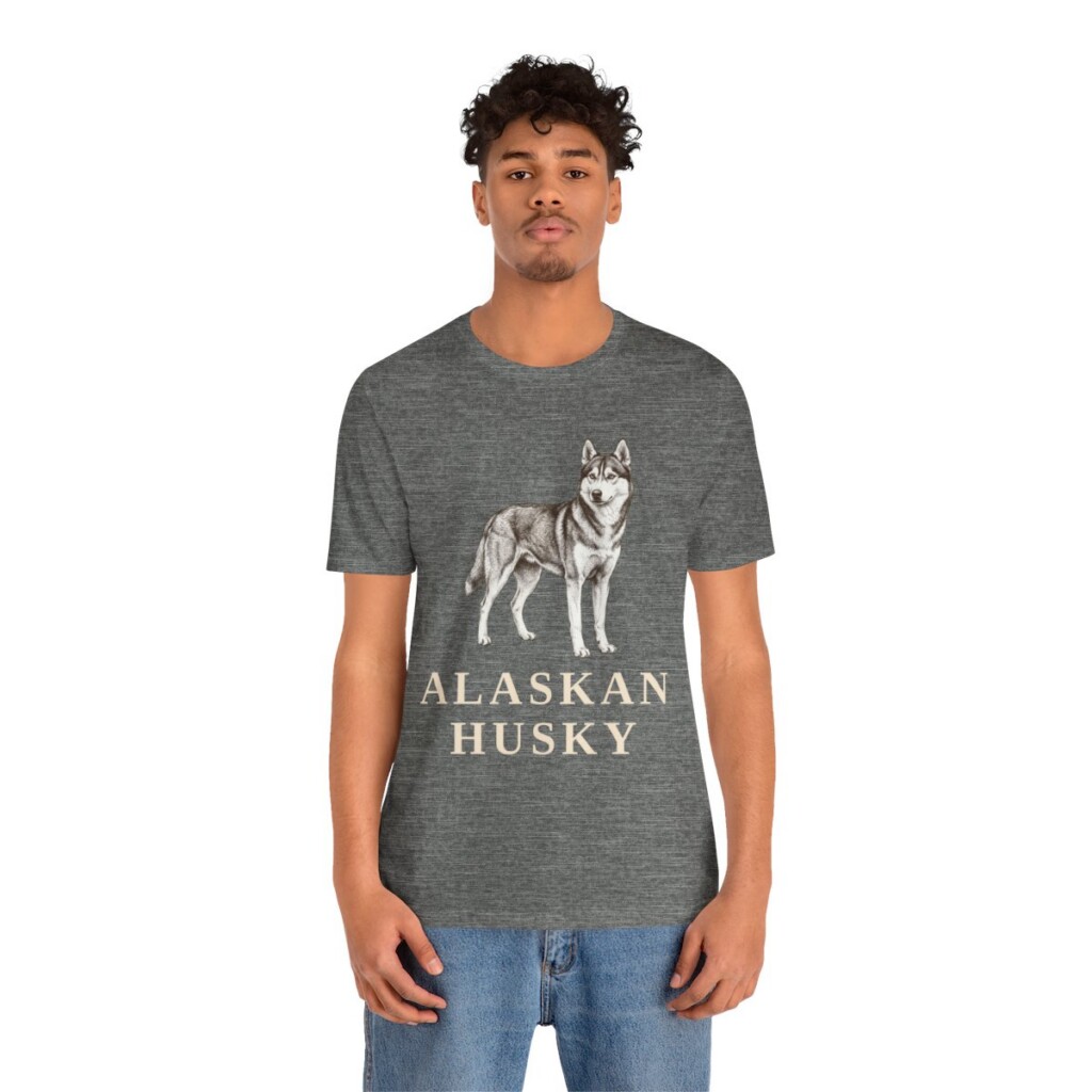 Alaskan Husky Lover Shirt, Vintage Dog Sketch Tee, Dog Lover Gift