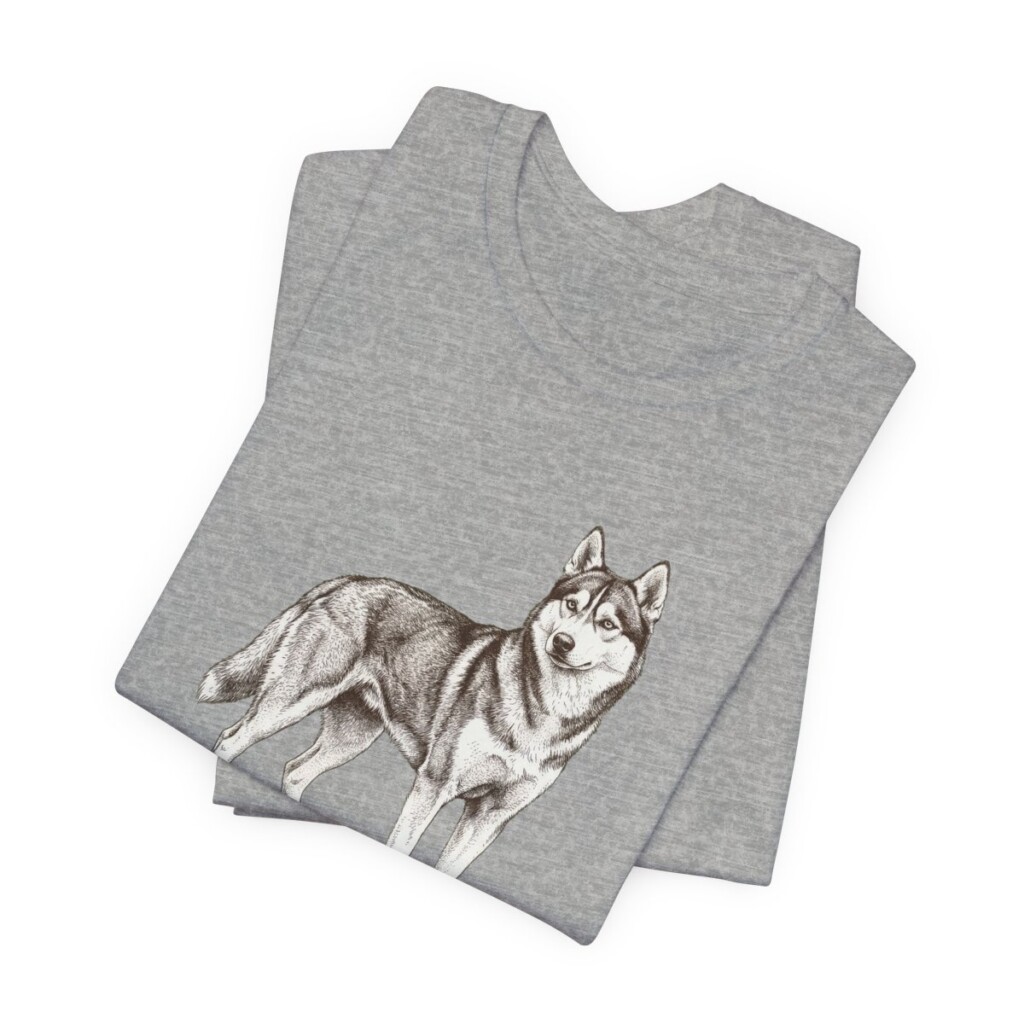 Alaskan Husky Humor Shirt, Vintage Dog Sketch Tee, Dog Humor Gift