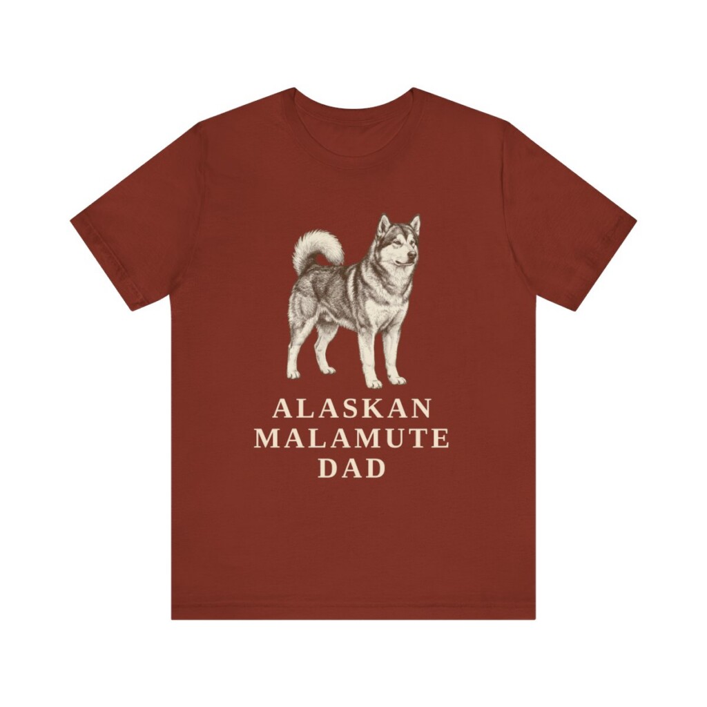 Alaskan Malamute Dad Shirt, Vintage Dog Sketch Tee, Dog Dad Gift Alaskan Malamute Dad Shirt, Vintage Dog Sketch Tee, Dog Dad Gift