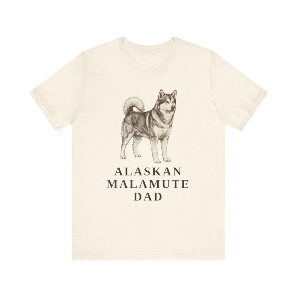 Alaskan Malamute Dad Shirt, Vintage Dog Sketch Tee, Dog Dad Gift Alaskan Malamute Dad Shirt, Vintage Dog Sketch Tee, Dog Dad Gift